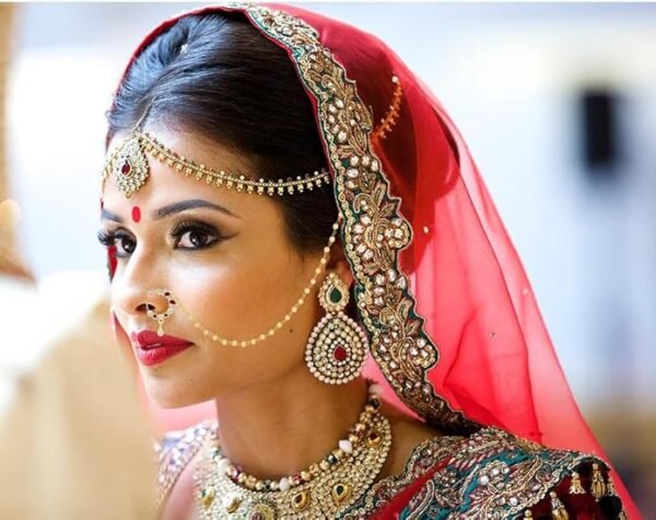 Ethnic Bridal Nose Ring/Nath Adorned