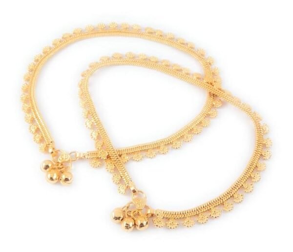 Shining Diva Gold Plated Anklets for Women